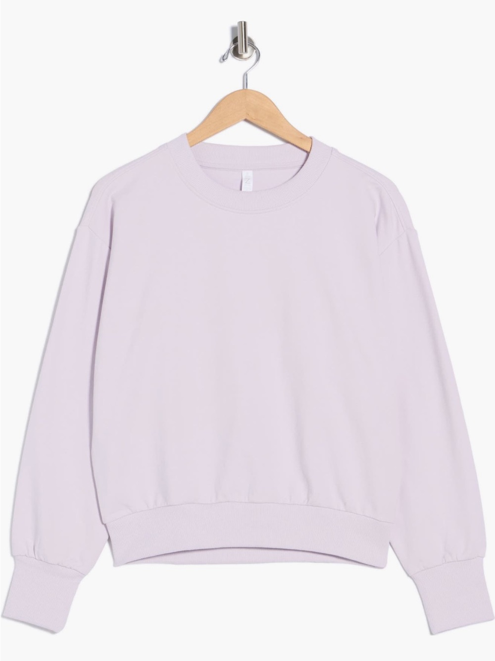 Z by Zella Relay Terry Crewneck Sweatshirt Medium Purple Hush NWT